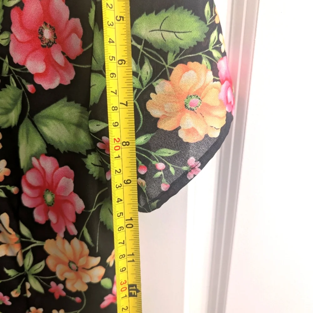 ⭐⭐READ!! ⭐ Womens White Stag Short Sleeve Chiffon Dress Floral ⭐⭐  - Picture 7 of 8